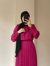 Women's maxi dress in maroon